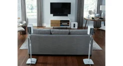 Sanus Verstelbare vloerstandaard voor Sonos One, Play:1 & Play:3 Wit duopack (WSSA2-W2)