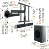 Vogel's SoundMount NEXT 8365 Draaibare TV-muurbeugel met geïntegreerd geluid