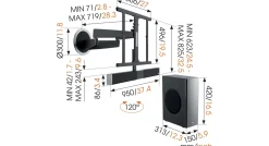 Vogel's SoundMount NEXT 8365 Draaibare TV-muurbeugel met geïntegreerd geluid