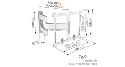 Vogel's TVM 5445 Wit