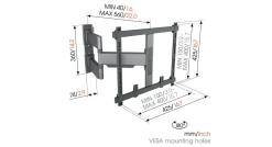 Vogel's TVM 5445 Zwart