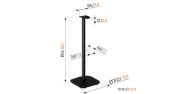 Vogel's Vloerstandaard SFS 4133 (voor Sonos Era 300) Zwart