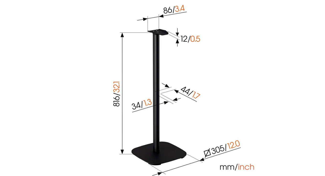 Vogel's Vloerstandaard SFS 4133 (voor Sonos Era 300) Zwart