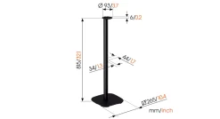 Vogel's Vloerstandaard SFS 4113 (voor Sonos Era 100) Zwart
