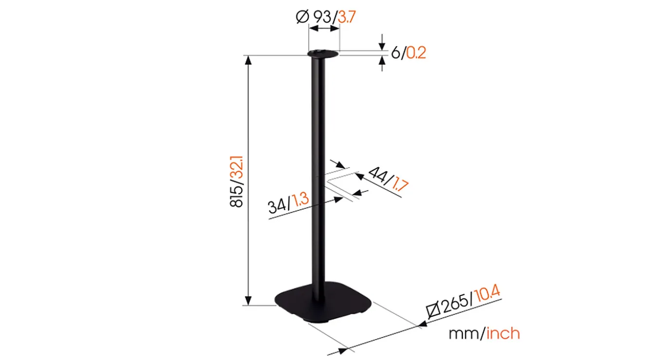Vogel's Vloerstandaard SFS 4113 (voor Sonos Era 100) Zwart